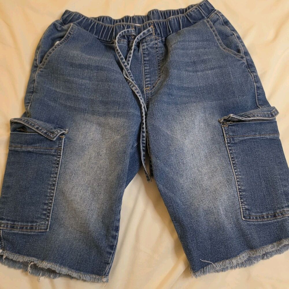 Girls Lot of 3 Shorts Size M Almost Famous Urban Rebel Denim Elastic Waist